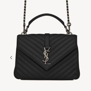 Yves Saint Laurent Black Crossbody Bag- crossbody chain is unbranded